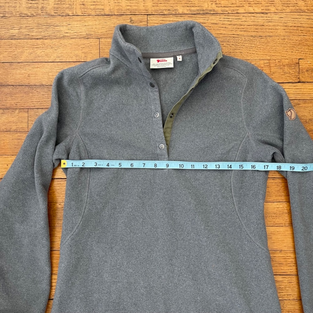 Fjällräven Ovik Fleece 1/2 Button Up Grey Women's Sweater Size M - Picture 5 of 10